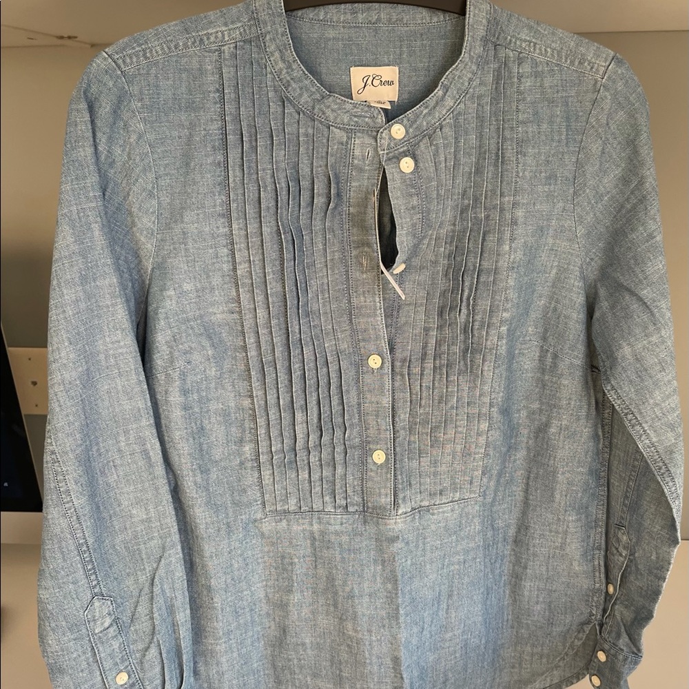 Jean button up top